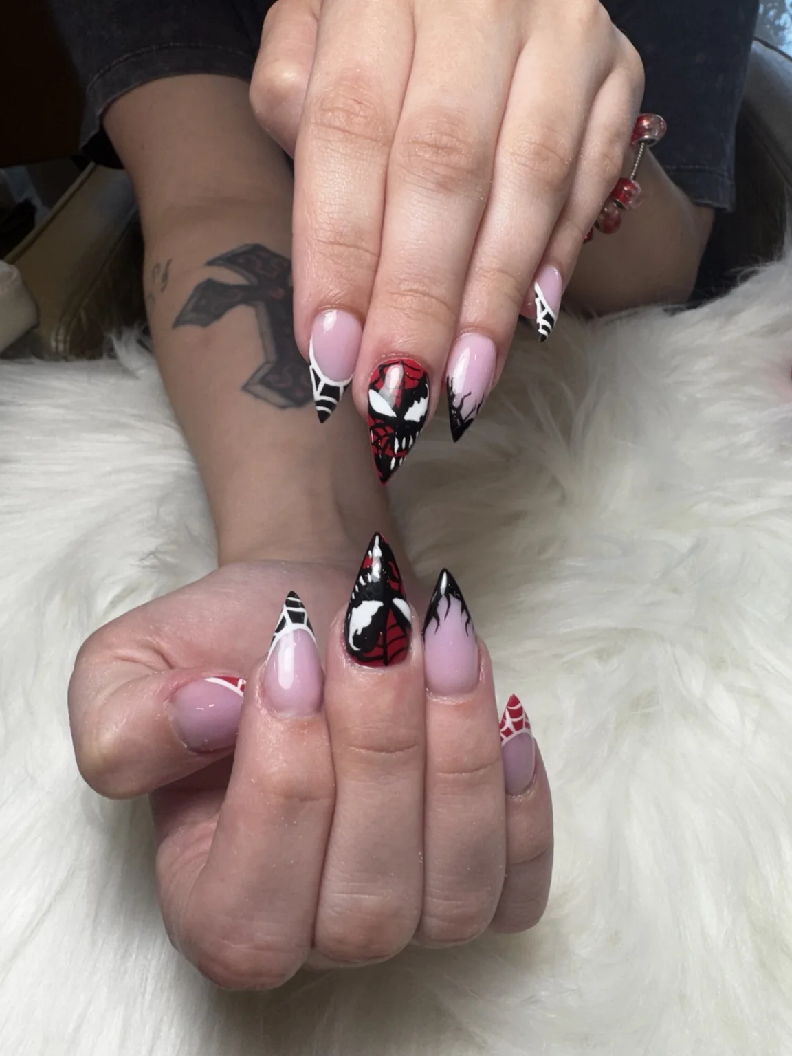 Black French Nail Art in San Marcos, TX