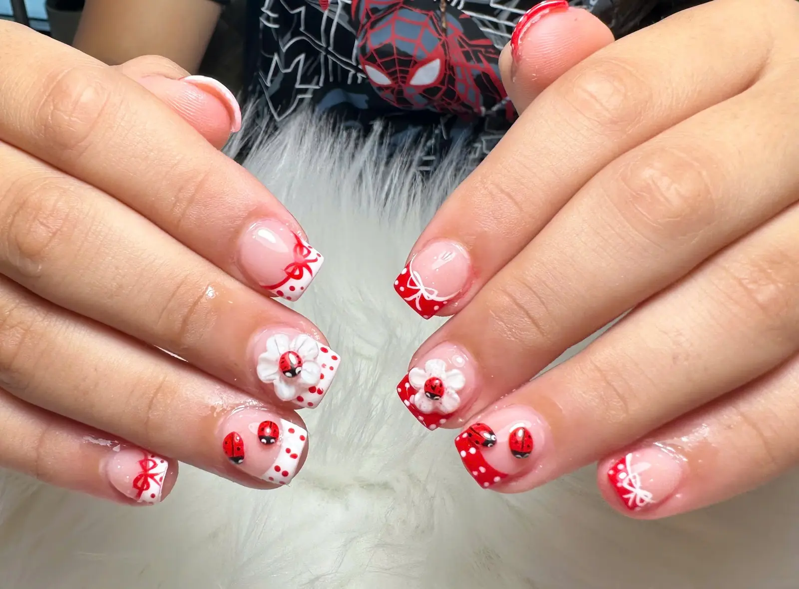 Red Ladybug 3D Nail Art in San Marcos, TX